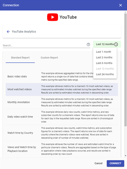 Google analytics connector